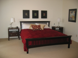 The spacious master bedroom.