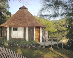 deluxe cabin on it's own private beach