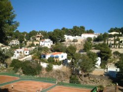 View across valley