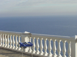 Edge of pool overlooking the Med.