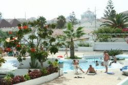 View of pool from balcony