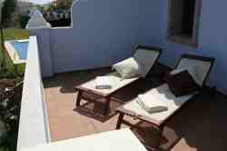 sun loungers on master bedroom terrace