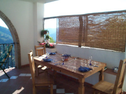 Enjoy your meals on the lower terrace