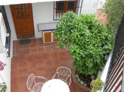 Private courtyard with orange tree!