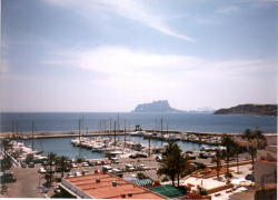 Moraira Harbour looking towards Calpe