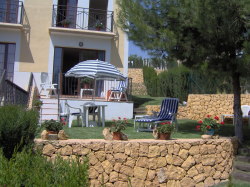 outside of the villa in the garden lay a