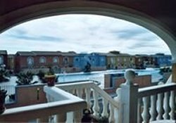 view from downstairs balcony