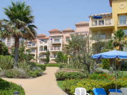 View to the apartments, with the beautif