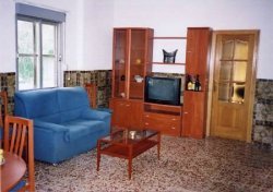 Corner of large lounge dining room
