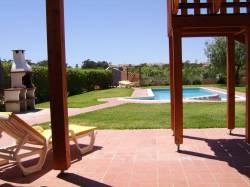 View to the garden from the apartment