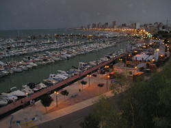 El Campello Marina at night