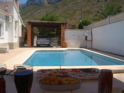 View from gazebo towards mountain