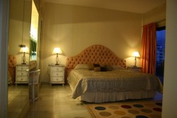 Master bedroom with super king size bed
