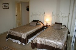 Guest bedroom with twin beds