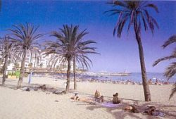 local sandy beach just 5 mins walk!!