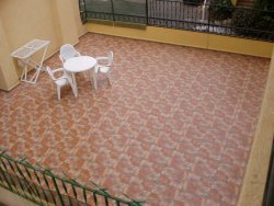 Large private patio